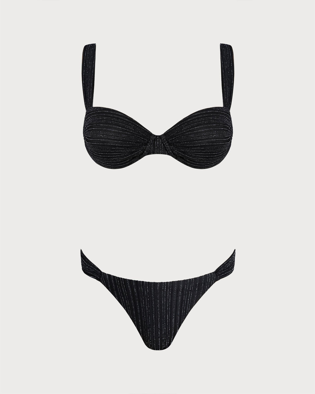 Clara & Sophia | Underwire Bikini Set for Women in Black Sequins