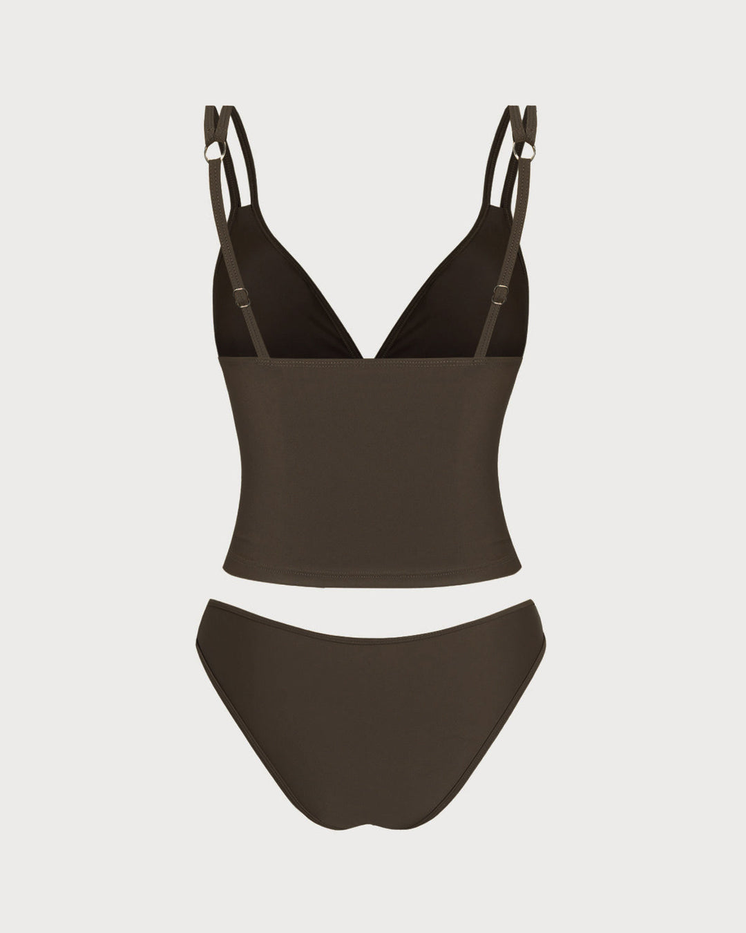Clara & Sophia | High Stretch Tankini Set for Women in Coffee