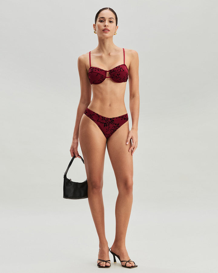Clara & Sophia | Floral Underwire Bikini Set for Women in Red