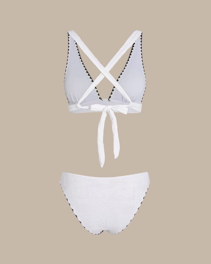 Clara & Sophia | White Triangle Bikini Set