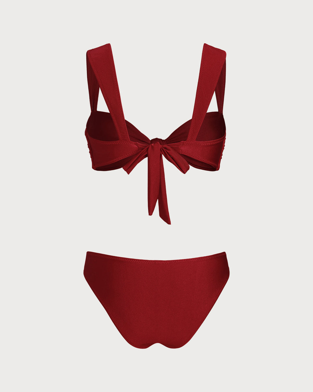 Clara & Sophia | Triangle Low Waisted Bikini Set, Red