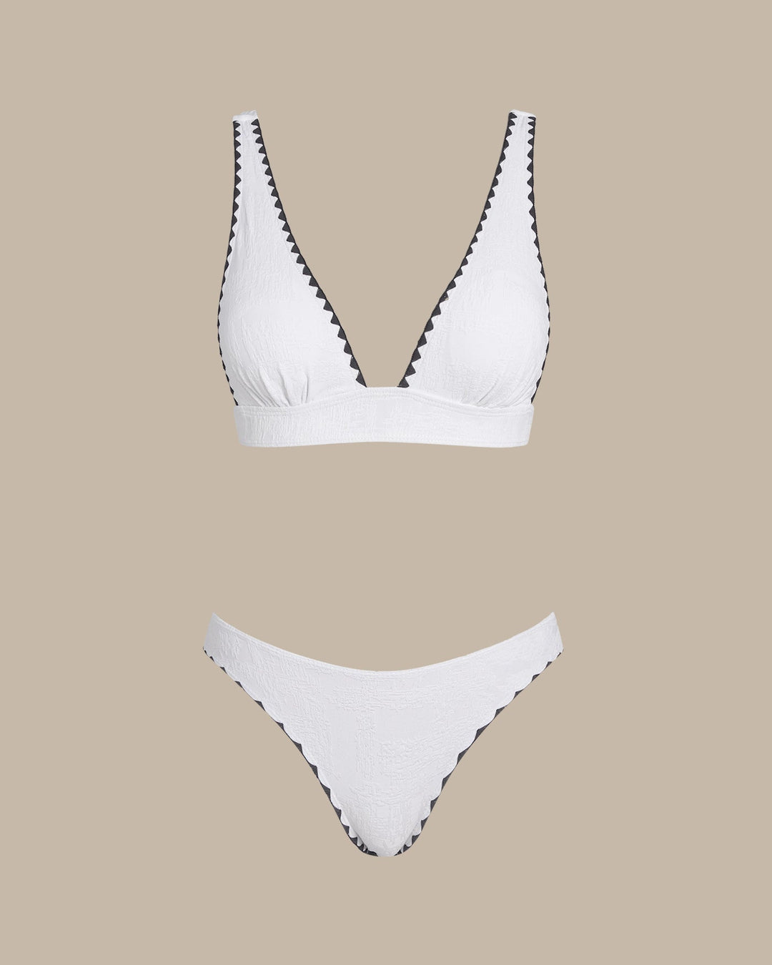 Clara & Sophia | White Triangle Bikini Set