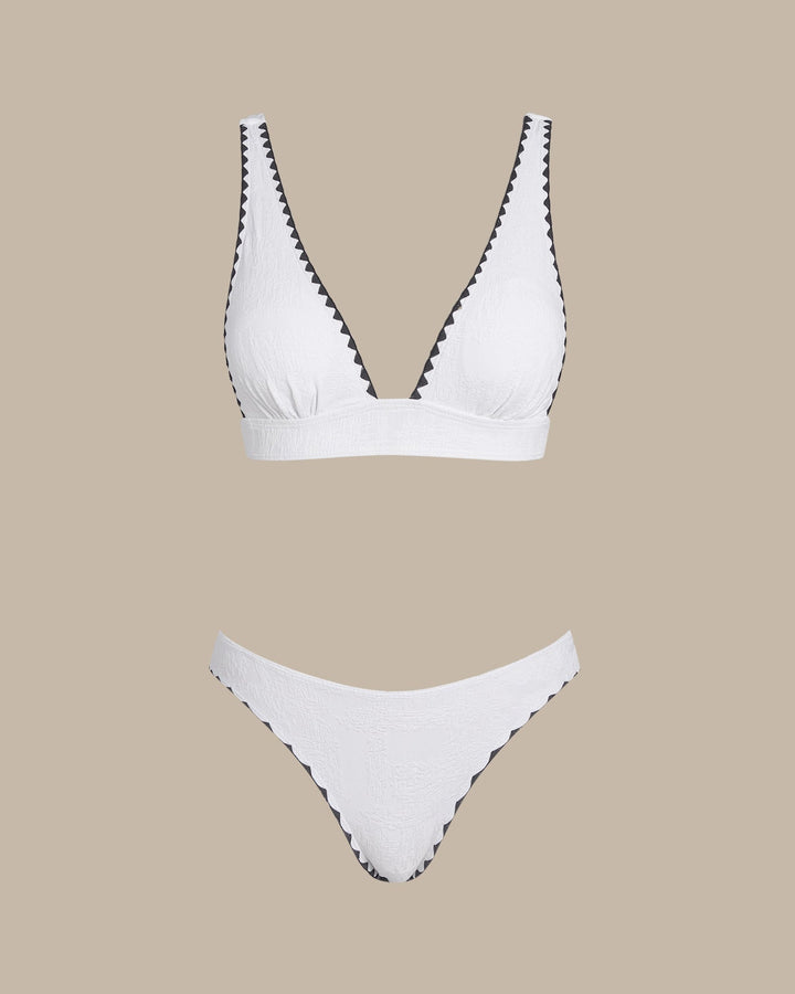 Clara & Sophia | White Triangle Bikini Set