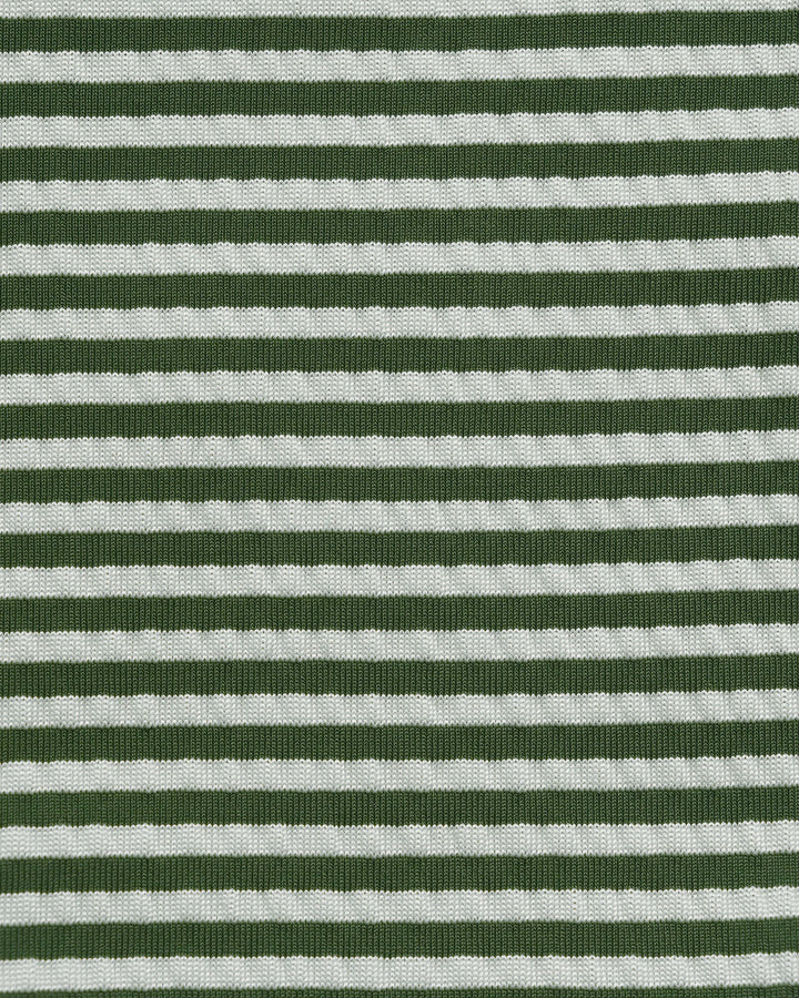 Clara & Sophia | Striped Bralette Bikini Set for Women in Army Green