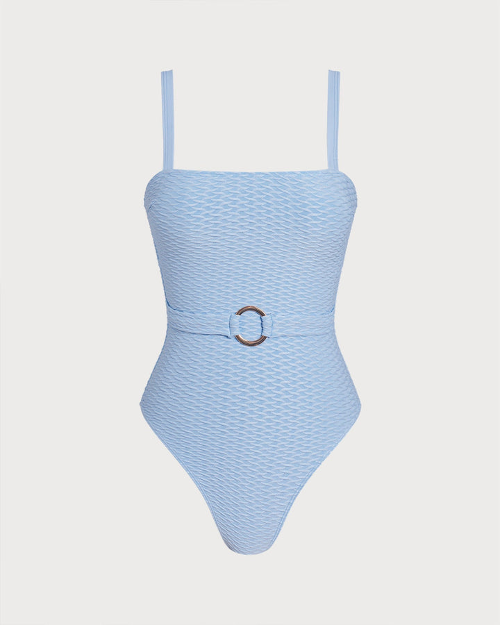 Clara & Sophia | Bandeau One Piece Swimwear for Women in Blue