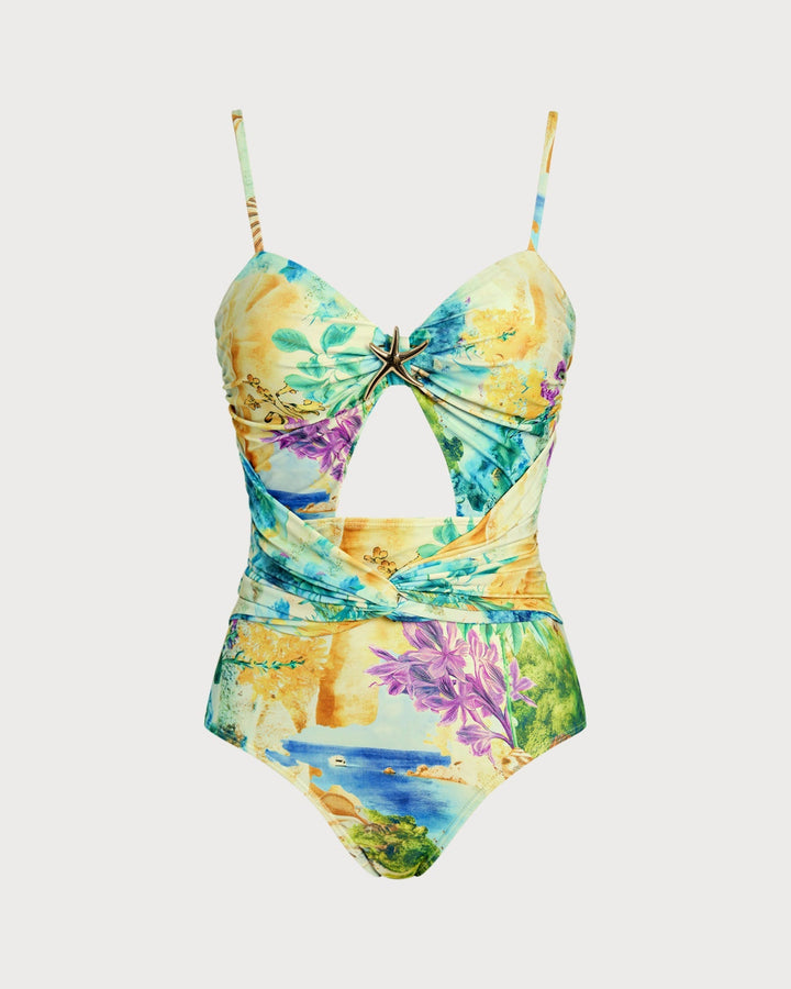 Clara & Sophia | Floral Twist One Piece Swimsuit