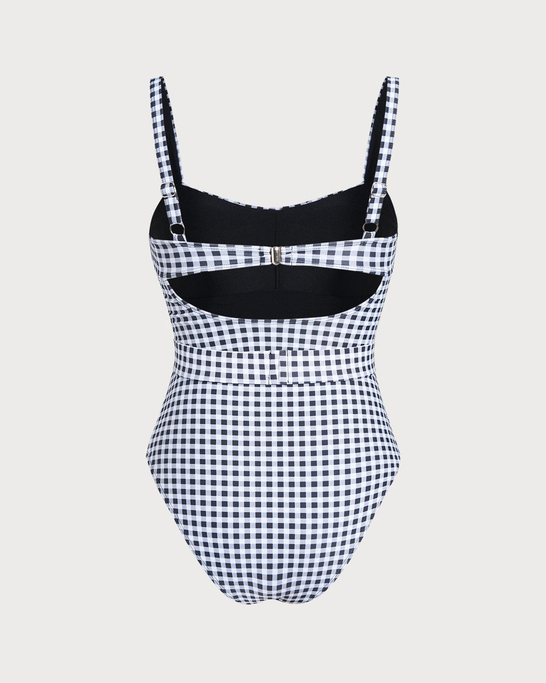 Clara & Sophia | Black Plaid One Piece Swimsuit