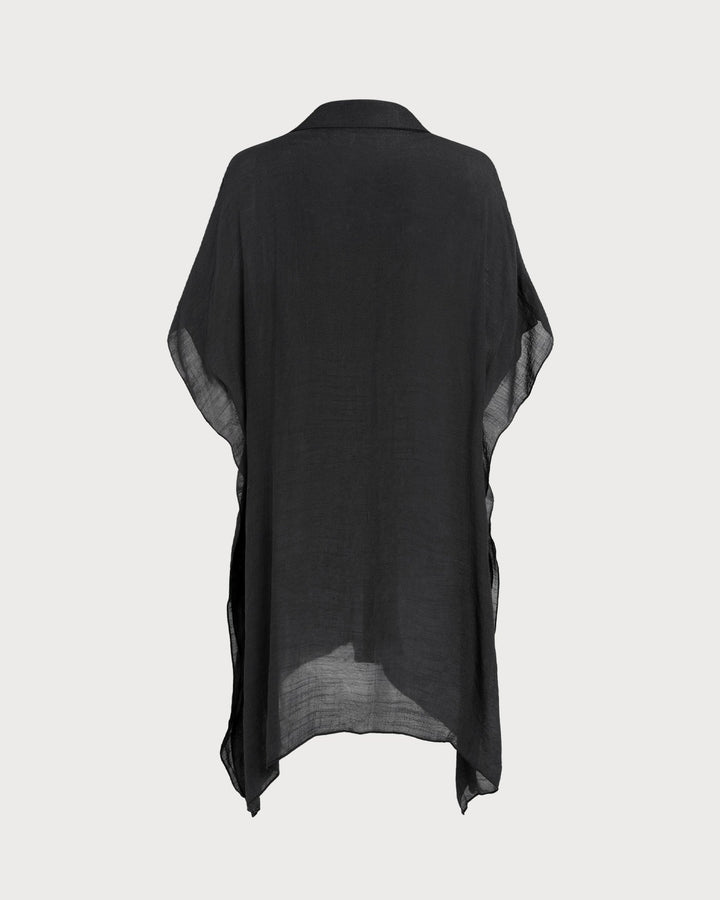 Clara & Sophia | Black Loose Beach Cover-up