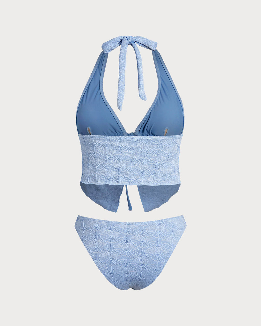 Clara & Sophia | Light Blue Knitted Tankini